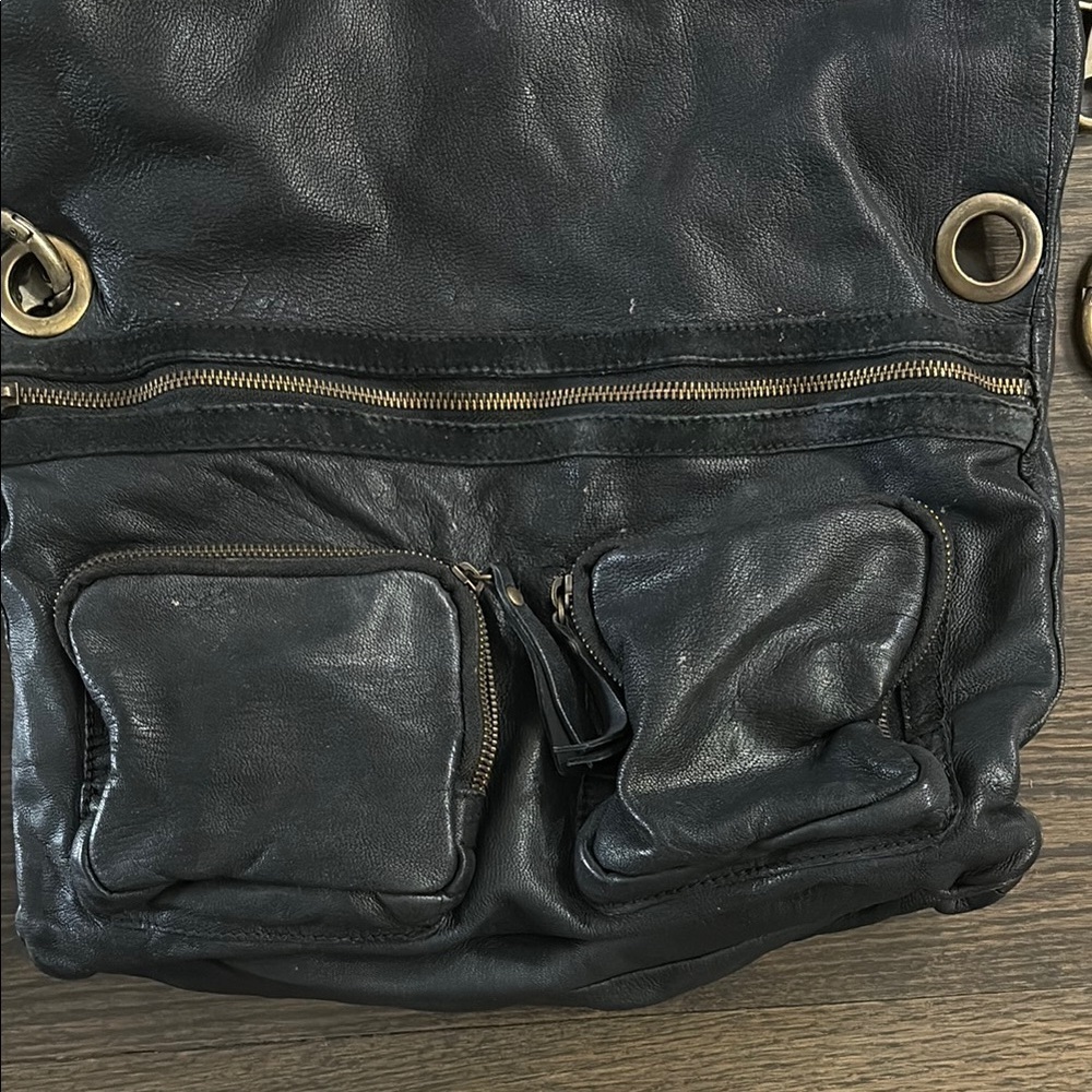 Latico RARE Medium Leather with suede trimmings Elegant Black Leather Tote Bag - Picture 2 of 12
